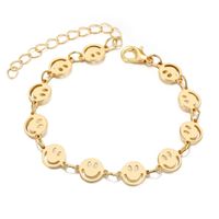 Ig Style Geometric Smiley Face Freshwater Pearl Soft Clay Copper Knitting Plating 18k Gold Plated Women's Bracelets sku image 3