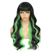 Women's Fashion Street High Temperature Wire Bangs Long Curly Hair Wigs sku image 4