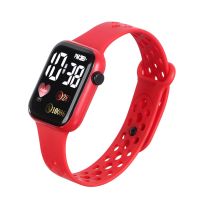 Casual Square Snap Button Electronic Kids Watches sku image 3