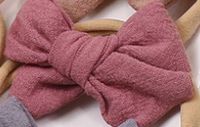 Cute Bow Knot Cloth Flowers Lace Bowknot Hair Band 1 Piece sku image 8