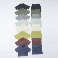 Sports Solid Color Nylon Cotton Blend Tracksuit T-shirt Vest Leggings main image 2