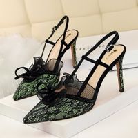 Women's Vintage Style Solid Color Point Toe Fashion Sandals main image 4