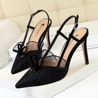 Women's Vintage Style Solid Color Point Toe Fashion Sandals main image 3