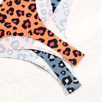 Leopard Seamless Low Waist Thong Panties main image 5