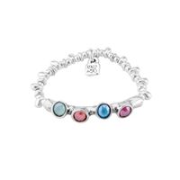 Vacances Rond Plaqué Argent Incruster Cristal Femmes Bracelets main image 5