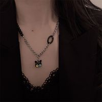 Dame Einfacher Stil Katze Titan Stahl Überzug Ringe Ohrringe Halskette main image 6