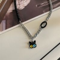 Dame Einfacher Stil Katze Titan Stahl Überzug Ringe Ohrringe Halskette main image 4
