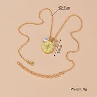 Retro Star Moon Oval Imitation Pearl Alloy Inlay Rhinestones Unisex Pendant Necklace main image 3