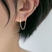 1 Piece Ig Style Round Tassel Inlay Copper Zircon Earrings main image 6