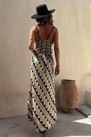 Women's Strap Dress Casual Bohemian V Neck Printing Sleeveless Geometric Maxi Long Dress Travel main image 2