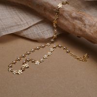 Elegant Simple Style Flower Copper Enamel Plating Gold Plated Necklace main image 5