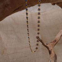 Elegant Einfacher Stil Blume Kupfer Emaille Überzug Vergoldet Halskette sku image 2