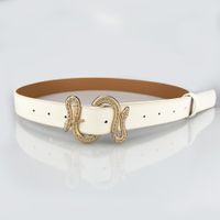 Streetwear Solid Color Pu Leather Plating Women's Leather Belts sku image 4