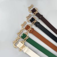 Streetwear Solid Color Pu Leather Plating Women's Leather Belts main image 3