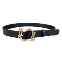 Streetwear Solid Color Pu Leather Plating Women's Leather Belts main image 2
