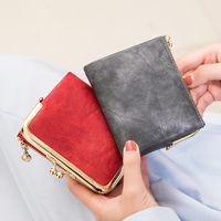 Women's Solid Color Pu Leather Clasp Frame Coin Purses main image 6