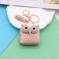 Simple Style Streetwear Owl Pu Leather Unisex Bag Pendant Keychain sku image 2