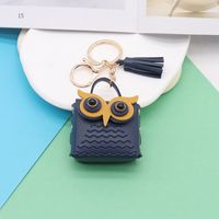 Simple Style Streetwear Owl Pu Leather Unisex Bag Pendant Keychain sku image 1