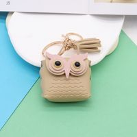 Simple Style Streetwear Owl Pu Leather Unisex Bag Pendant Keychain sku image 7