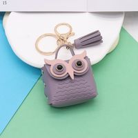 Simple Style Streetwear Owl Pu Leather Unisex Bag Pendant Keychain sku image 17