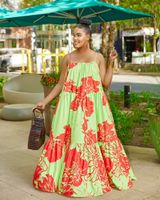 Women's Strap Dress Vacation Strapless Printing Sleeveless Flower Maxi Long Dress Holiday Beach main image 5