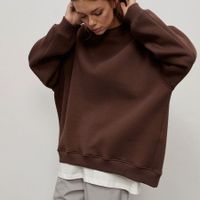 Women's Hoodie Long Sleeve Hoodies & Sweatshirts Simple Style Solid Color main image 4