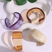 Simple Style Solid Color Arylic Women's Cuff Bracelets main image 5