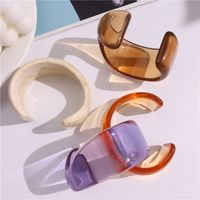 Simple Style Solid Color Arylic Women's Cuff Bracelets main image 4