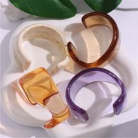 Simple Style Solid Color Arylic Women's Cuff Bracelets main image 1
