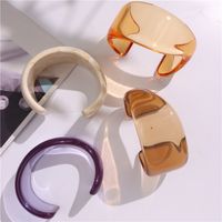 Simple Style Solid Color Arylic Women's Cuff Bracelets main image 2