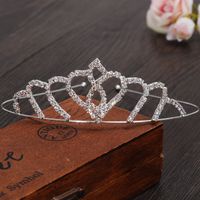 Princess Cute Crown Alloy Inlay Rhinestones Crown sku image 12