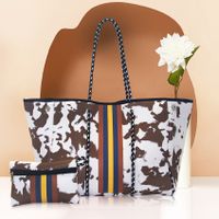 Women's Large Diving Cloth Solid Color Elegant Magnetic Buckle Bag Sets sku image 5