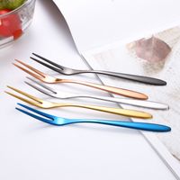 Casual Solid Color Stainless Steel Fruit Fork main image 5