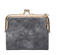 Women's Solid Color Pu Leather Clasp Frame Coin Purses sku image 6