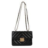 Women's Small Pu Leather Solid Color Elegant Vintage Style Square Flip Cover Shoulder Bag Crossbody Bag Chain Bag main image 5