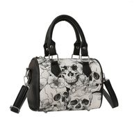 Femmes Moyen Faux Cuir Crâne Élégant De Base Style Classique Forme D'oreiller Fermeture Éclair Sac D'épaule Sac À Main Sac Bandoulière sku image 2