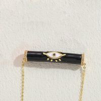 Elegant Luxurious Classic Style Devil's Eye Copper 14k Gold Plated Zircon Necklace In Bulk sku image 4