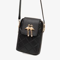 Women's Small Pu Leather Solid Color Basic Streetwear Square Zipper Buckle Shoulder Bag Phone Wallets Crossbody Bag main image 5