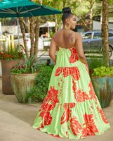 Women's Strap Dress Vacation Strapless Printing Sleeveless Flower Maxi Long Dress Holiday Beach main image 2