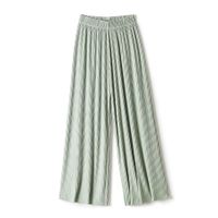 Casual Solid Color Spandex Polyester Pleated Wide Leg Pants main image 3