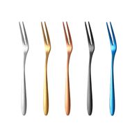 Casual Solid Color Stainless Steel Fruit Fork main image 3