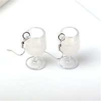 1 Pair Vacation Wine Glass Arylic Drop Earrings sku image 2
