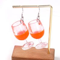 1 Pair Vacation Wine Glass Arylic Drop Earrings sku image 10