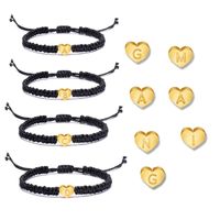 Lady Simple Style Letter Heart Shape Alloy Rope Women's Bracelets main image 1