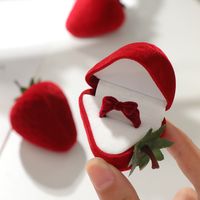 Cute Strawberry Composite Material Jewelry Boxes main image 6