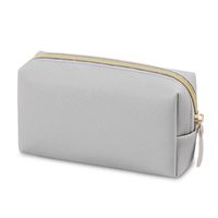 Women's All Seasons Pu Leather Solid Color Basic Square Zipper Cosmetic Bag sku image 4