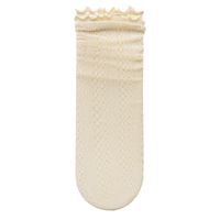 Women's Sweet Solid Color Cotton Hollow Out Crew Socks A Pair sku image 5