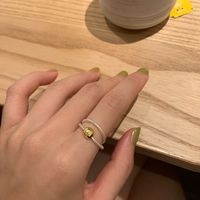 Simple Style Geometric Sterling Silver Open Rings main image 1