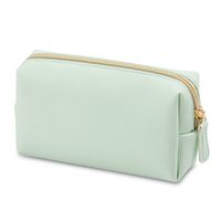 Women's All Seasons Pu Leather Solid Color Basic Square Zipper Cosmetic Bag sku image 1