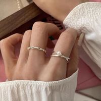 Simple Style Classic Style Geometric Knot Sterling Silver Polishing Open Rings main image 4